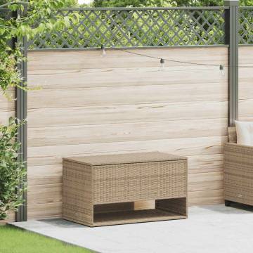 Outdoor Cushion Box Beige 100x55x55.5 cm Poly Rattan