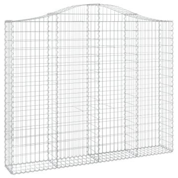 Arched Gabion Baskets - 20 pcs, Galvanised Iron | HipoMarket