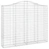 Arched Gabion Baskets - 20 pcs, Galvanised Iron | HipoMarket