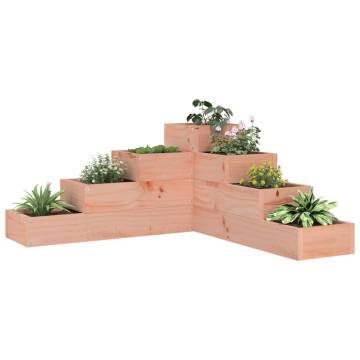 4-Tier Garden Planter | Solid Douglas Wood | 80.5x79x36 cm