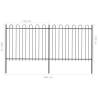 Garden Fence with Hoop Top Steel 3.4x1.5 m - Durable & Elegant