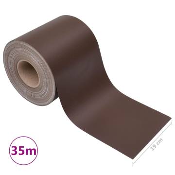 Garden Privacy Screen PVC 35x0.19m Brown - Enhance Your Outdoor Space