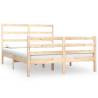 Solid Wood Pine Bed Frame 120x190 cm Small Double - Hipo Market