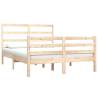 Solid Wood Pine Bed Frame 120x190 cm Small Double - Hipo Market