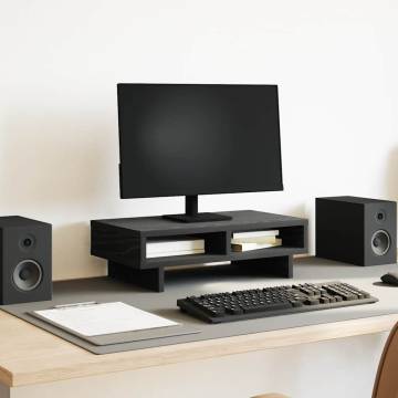 Monitor Stand Black Oak - Stylish & Durable Workspace Solution