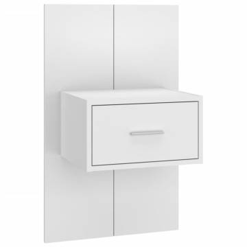 Wall-Mounted Bedside Cabinets - 2 Pcs White | Hipomarket UK