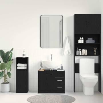 Stylish Sink Cabinet in Black Oak - 63x30x54 cm | HiPo Market