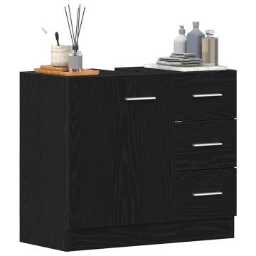 Stylish Sink Cabinet in Black Oak - 63x30x54 cm | HiPo Market