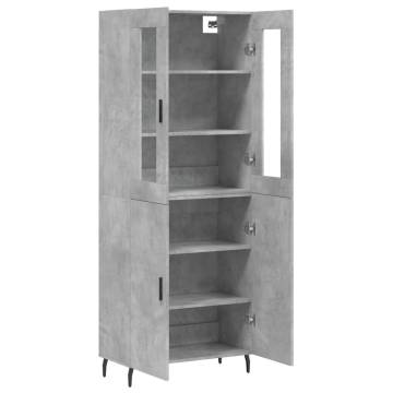 Highboard Concrete Grey 69.5x34x180 cm - Stylish Storage Solution