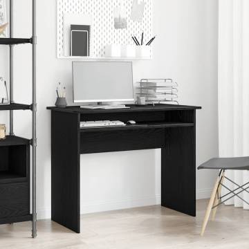 Black Oak Desk 90x50 cm | Stylish & Durable Workstation