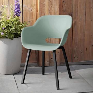 Keter Noa Garden Chairs with Metal Legs - Vintage Green (2 pcs)