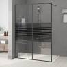 Walk-in Shower Wall Black 140x195 cm Clear ESG Glass Colour black Size 140 x 195 cm Model striped 