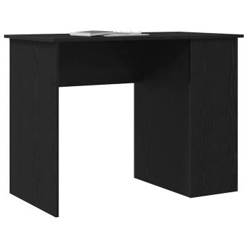 Stylish Black Oak Desk - 100x55 cm Engineered Wood