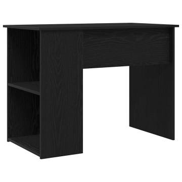 Stylish Black Oak Desk - 100x55 cm Engineered Wood