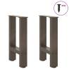 Coffee Table Legs Natural Steel - 2 pcs 28x(42-43) cm