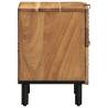 Elegant Solid Wood Acacia Bedside Cabinet - 40x33x46 cm