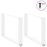 White U-Shaped Coffee Table Legs 70x(42-43) cm - 2 pcs