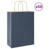  Paper Bags 50 pcs with Handles Blue 26x12x35 cm Colour blue Size 26 x 12 x 35 cm Quantity in Package 50 