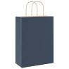 Blue Paper Bags with Handles - 50 pcs | Eco-Friendly Options