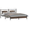  Bed Frame without Mattress Brown Oak 183x203 cm Engineered Wood Colour brown oak Size 183 x 203 cm Model with headboard & low footboard 