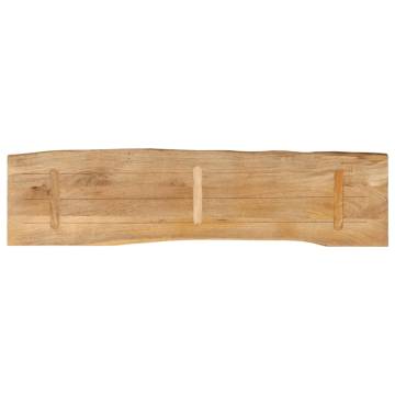 Live Edge Solid Wood Mango Table Top 180x40x2.5 cm