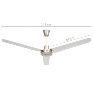 Ceiling Fan 142 cm Silver - Perfect Air Circulation