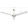 Ceiling Fan 142 cm Silver - Perfect Air Circulation