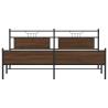 Brown Oak Metal Bed Frame 193x203 cm | Quality & Durability