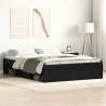  Bed Frame without Mattress Black Oak 120x200 cm Engineered Wood Colour black oak Size 120 x 200 cm 