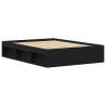 Black Oak Bed Frame 120x200 cm - Stylish & Durable Design