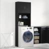  Washing Machine Cabinet Black Oak 64x24x190 cm Engineered Wood Colour black oak Number of 1 