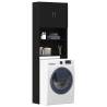 Washing Machine Cabinet Black Oak - Stylish Storage Solution