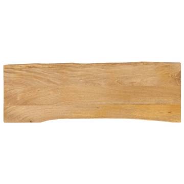 Solid Mango Wood Live Edge Table Top - 140x40x2.5 cm