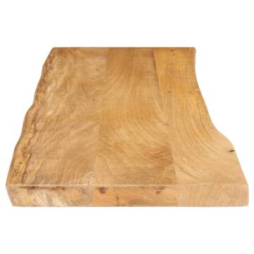 Solid Mango Wood Live Edge Table Top - 140x40x2.5 cm