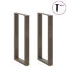 U-Shaped Coffee Table Legs - Natural Steel 50x(90-91) cm | HiPoMarket