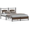 Brown Oak Bed Frame 140x190 cm - Sturdy & Stylish | HipoMarket