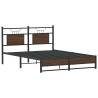 Brown Oak Bed Frame 140x190 cm - Sturdy & Stylish | HipoMarket