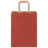 Red Paper Bags with Handles - 250 pcs, Durable & Recyclable