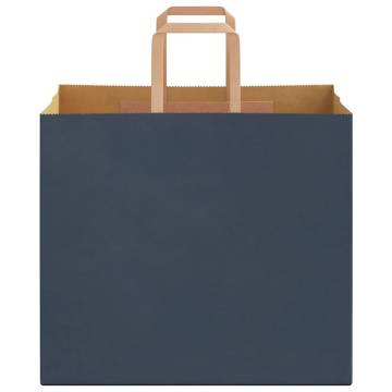 Paper Bags 50 pcs with Handles Blue - Eco-Friendly & Durable