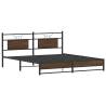 Metal Bed Frame Without Mattress - Brown Oak Super King 180x200 cm