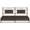 Metal Bed Frame Without Mattress - Brown Oak Super King 180x200 cm