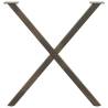 X-Shaped Dining Table Legs - Natural Steel - 2 pcs | Hipomarket