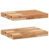 Floating Shelves 2 pcs | Acacia Wood, Space-Saving Storage