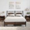 Brown Oak King Size Bed Frame 150x200 cm - Durable & Stylish