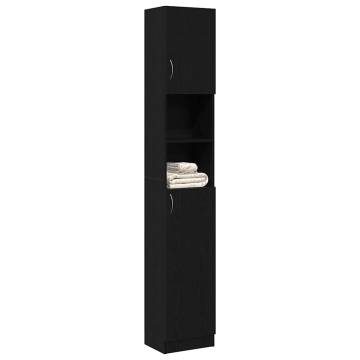 Black Oak Bathroom Cabinet - Stylish Storage Solution | HipoMarket