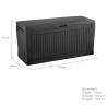 Keter Comfy 270L Anthracite Outdoor Storage Box | Hipomarket