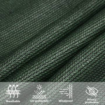 Sunshade Sail 160 gm² Dark Green 7x7 m - HDPE Outdoor Shade