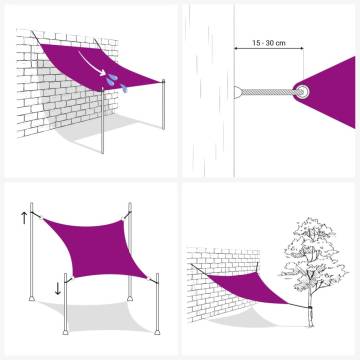 Taupe Sunshade Sail 160 gm² | 6x6x6 m HDPE Outdoor Shade