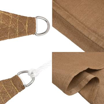 Taupe Sunshade Sail 160 gm² | 6x6x6 m HDPE Outdoor Shade