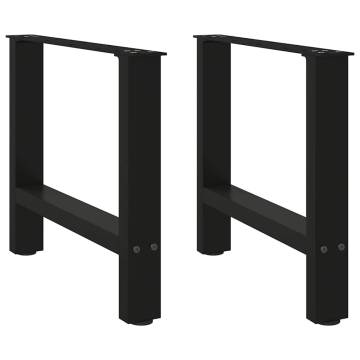 Black Coffee Table Legs 50x(42-43) cm - 2 pcs Steel